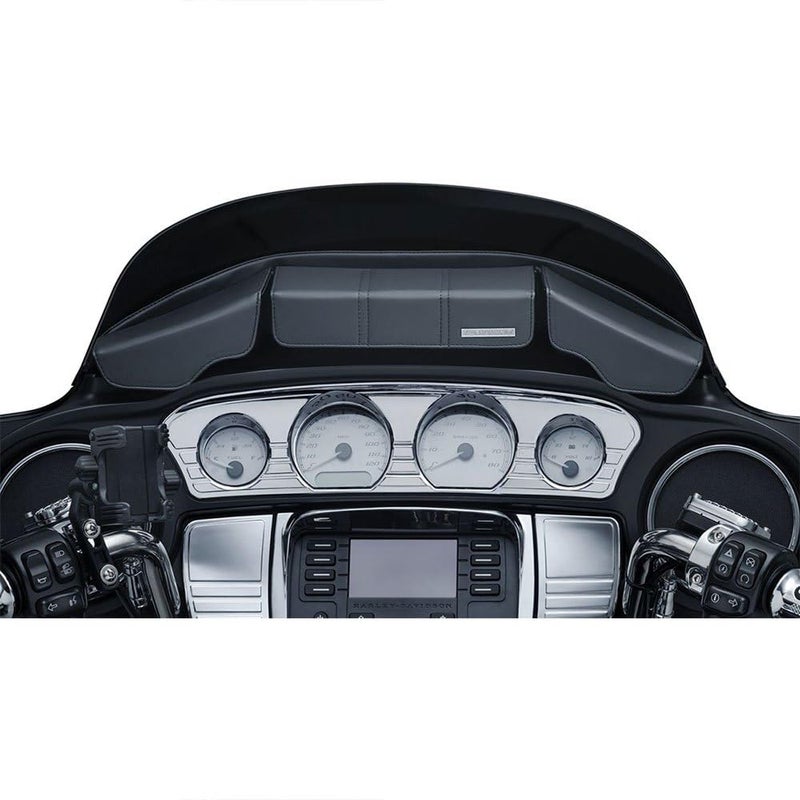 Kuryakyn 5261 Batwing Fairing Storage Pouch Bag with Magnetic Closures for 2014-19 Harley-Davidson Motorcycles, Black